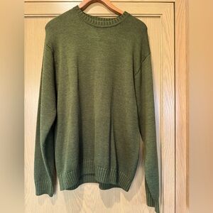 Orvis Signature Collection Army Green Wool Blend Crew Neck / large